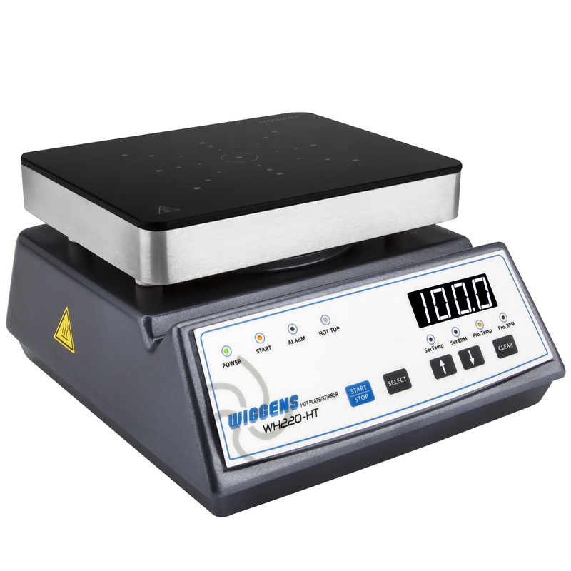 Hot plates and stirrers with one, four or six stirring postions